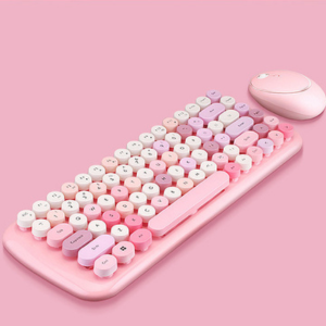 Pink Keyboard and Mouse